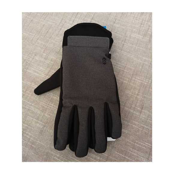 New FREE COUNTRY Mens L Xl Touchscreen Compatible SoftShell Gray Black Gloves - Picture 1 of 8